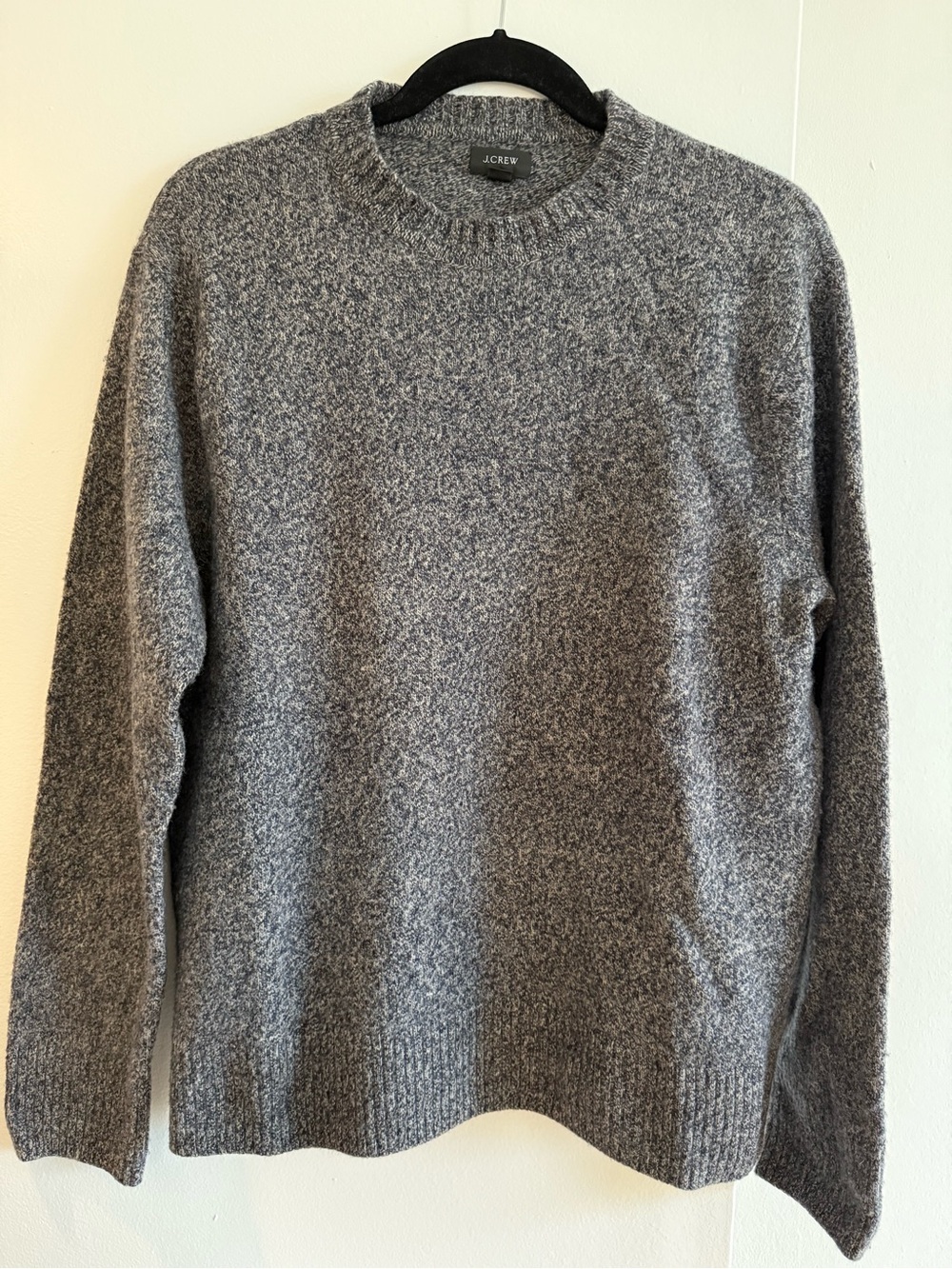 J.Crew - Men's Navy Blue & Gray Crewneck Sweater; Size XL